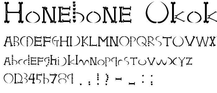 HONEBONE Ukokkei font